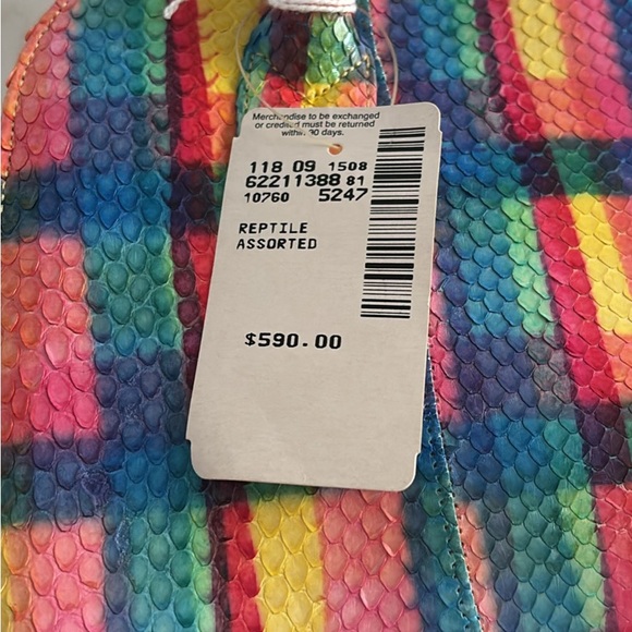 Carlos Falchi Avenue Vibrant Plaid Satchel - Picture 5 of 8